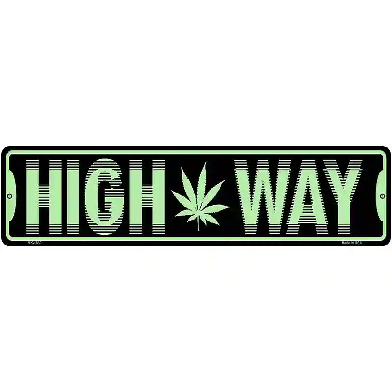 High Way Novelty Metal Street Sign 12" x 3" (MK)