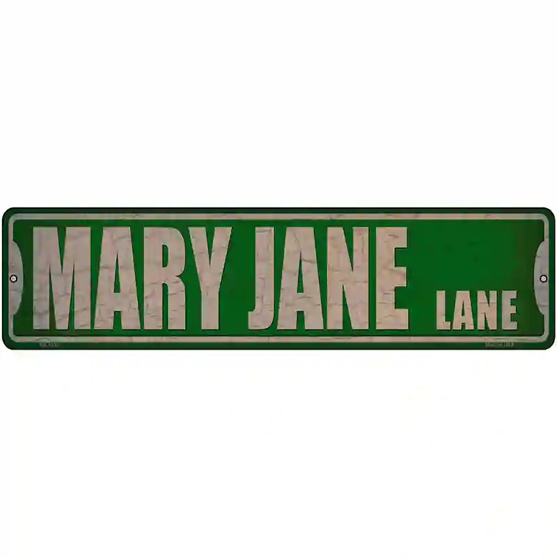 Mary Jane Lane Novelty Metal Street Sign 12" x 3" (MK)