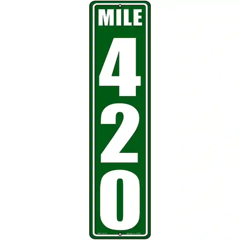 Mile Marker 420 Novelty Metal Street Sign 12" x 3" (MK)