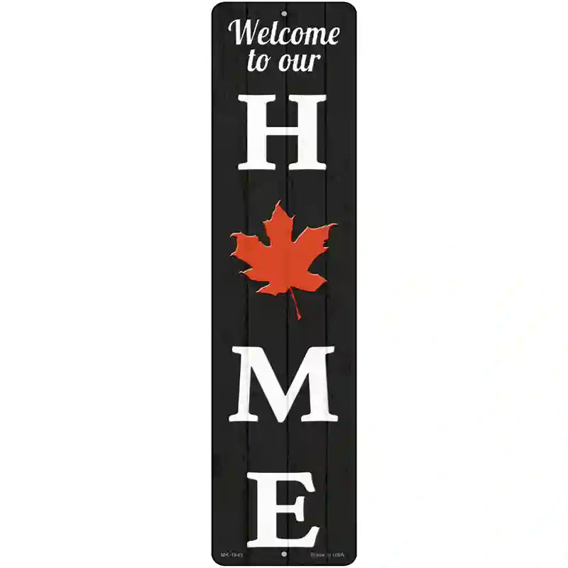 Home Leaf Novelty Metal Street Sign 12" x 3" (MK)