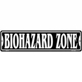 Biohazard Zone Novelty Metal Street Sign 12" x 3" (MK)