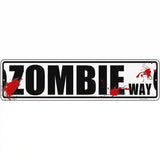 Zombie Way Novelty Metal Street Sign 12" x 3" (MK)