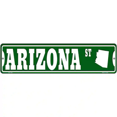 Arizona St Silhouette Novelty Metal Street Sign 12" x 3" (MK)