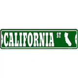 California St Silhouette Novelty Metal Street Sign 12" x 3" (MK)