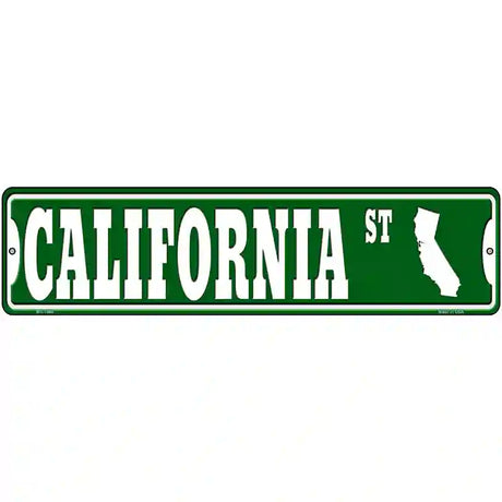 California St Silhouette Novelty Metal Street Sign 12" x 3" (MK)