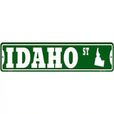 Idaho St Silhouette Novelty Metal Street Sign 12" x 3" (MK)