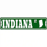 Indiana St Silhouette Novelty Metal Street Sign 12" x 3" (MK)