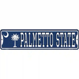 Palmetto State SC Flag Novelty Metal Street Sign 12" x 3" (MK)