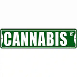 Cannabis Ct Novelty Metal Street Sign 12" x 3" (MK)