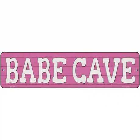 Babe Cave Novelty Metal Street Sign 12" x 3" (MK)