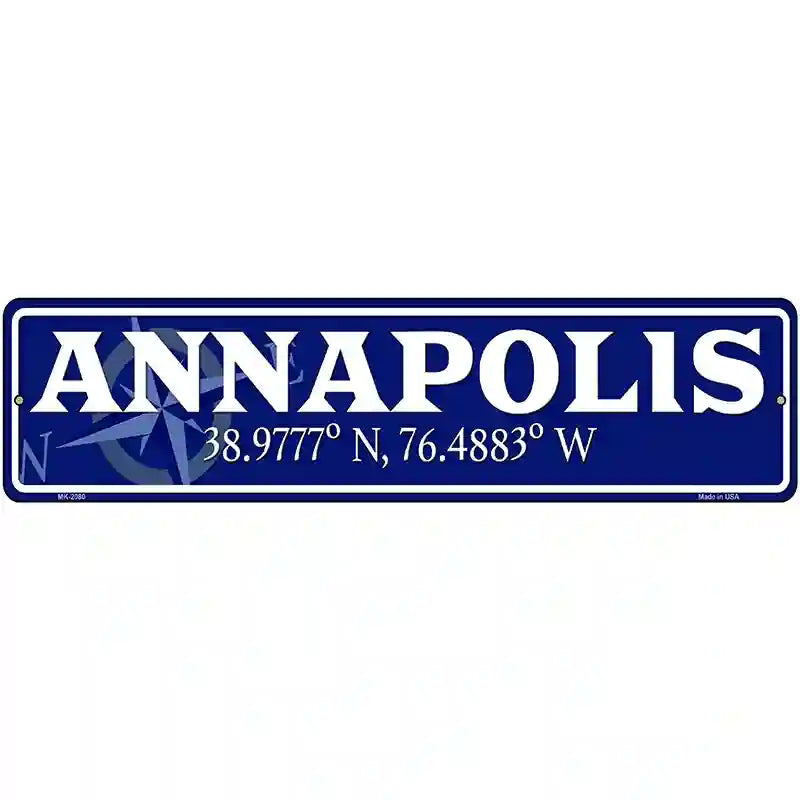 Annapolis Novelty Metal Street Sign 12" x 3" (MK)