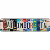 Gatlinburg TN Strips Novelty Metal Street Sign 12" x 3" (MK)