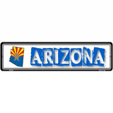 Arizona State Outline Novelty Metal Vanity Street Sign 12" x 3" (MK)