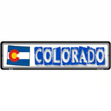 Colorado State Outline Novelty Metal Vanity Street Sign 12" x 3" (MK)