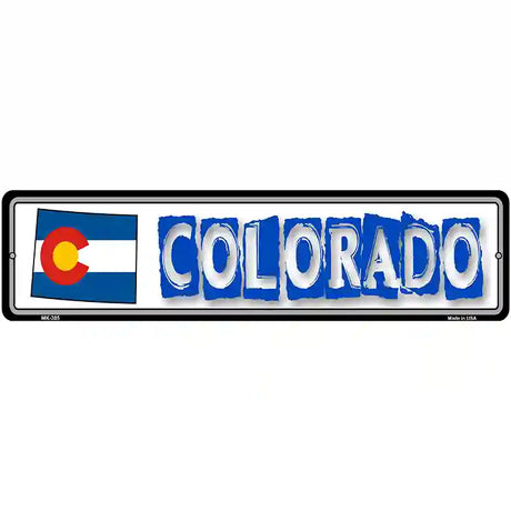 Colorado State Outline Novelty Metal Vanity Street Sign 12" x 3" (MK)