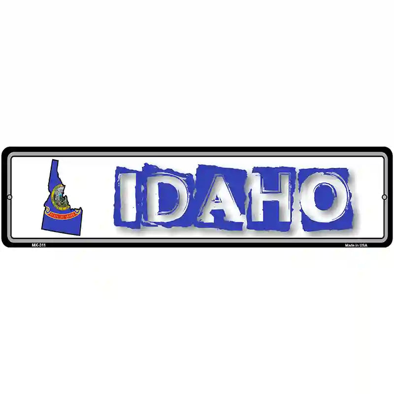 Idaho State Outline Novelty Metal Vanity Street Sign 12" x 3" (MK)