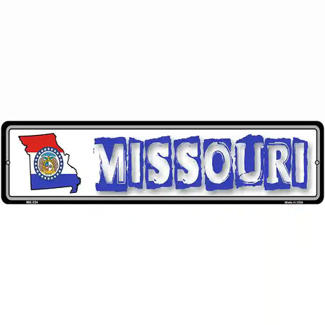 Missouri State Outline Novelty Metal Vanity Street Sign 12" x 3" (MK)