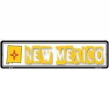 New Mexico State Outline Novelty Metal Vanity Street Sign 12" x 3" (MK)