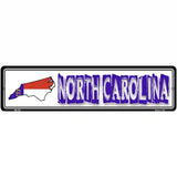 North Carolina State Outline Novelty Metal Vanity Street Sign 12" x 3" (MK)