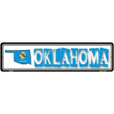 Oklahoma State Outline Novelty Metal Vanity Street Sign 12" x 3" (MK)