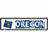 Oregon State Outline Novelty Metal Vanity Street Sign 12" x 3" (MK)