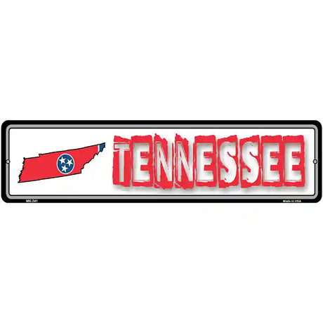 Tennessee State Outline Novelty Metal Vanity Street Sign 12" x 3" (MK)