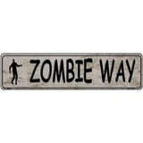 Zombie Way Metal Novelty Street Sign 12" x 3" (MK)