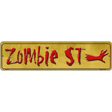 Zombie Street Metal Novelty Street Sign 12" x 3" (MK)