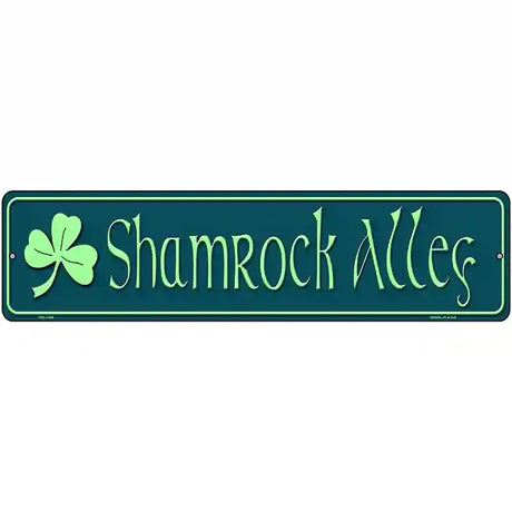 Irish Shamrock Alley Metal Novelty Street Sign 12" x 3" (MK)