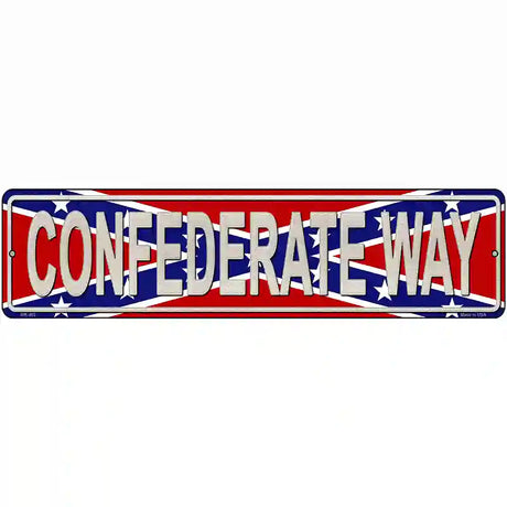 Confederate Way Metal Novelty Street Sign 12" x 3" (MK)