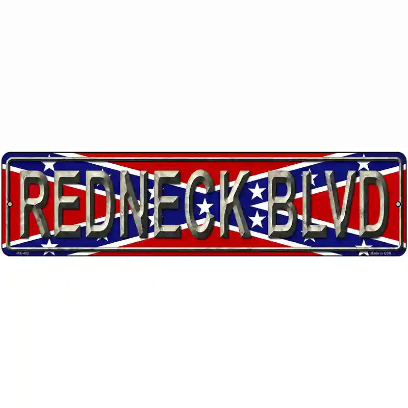 Redneck Blvd Metal Novelty Street Sign 12" x 3" (MK)