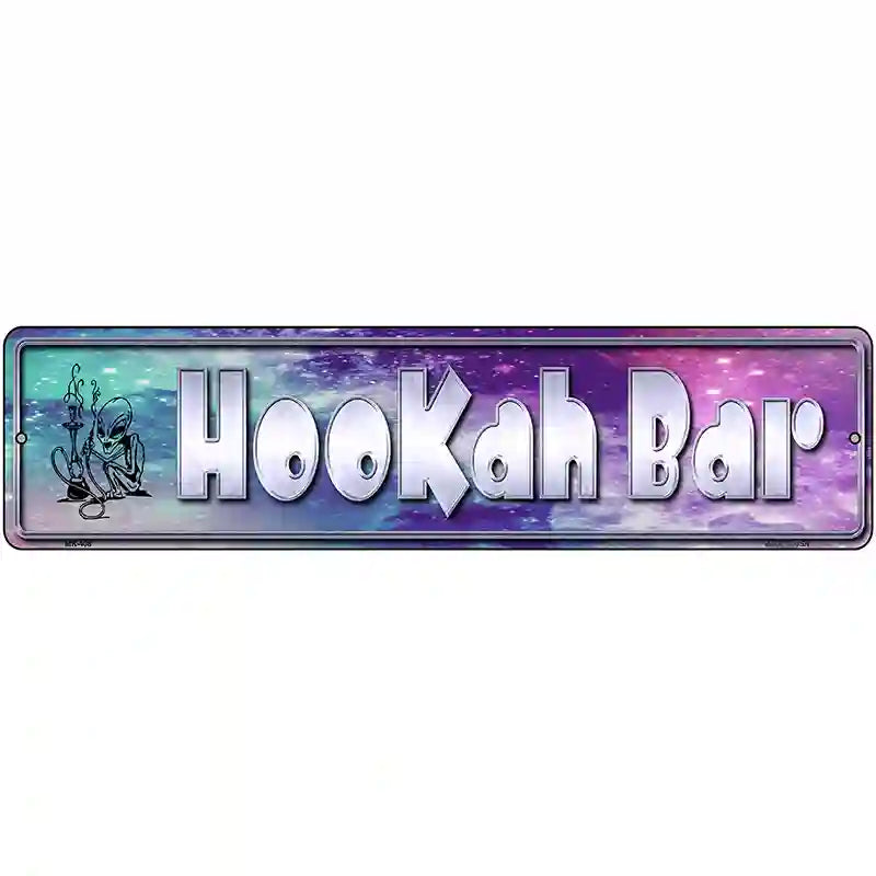 Hookah Bar Metal Novelty Street Sign 12" x 3" (MK)