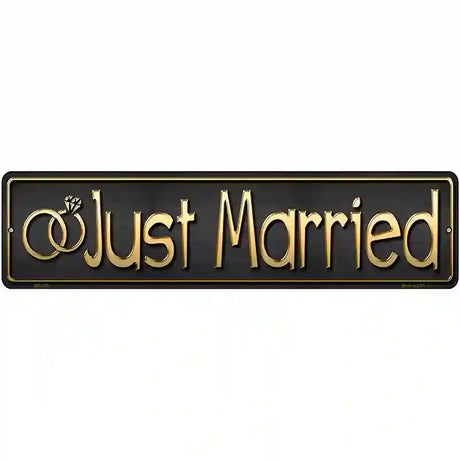 Just Married Metal Novelty Street Sign 12" x 3" (MK)