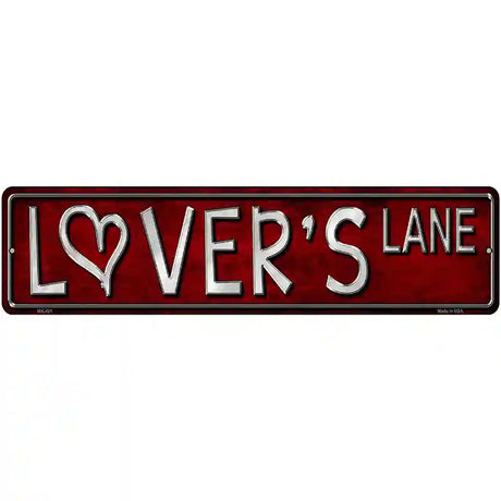 Lovers Lane Metal Novelty Street Sign 12" x 3" (MK)