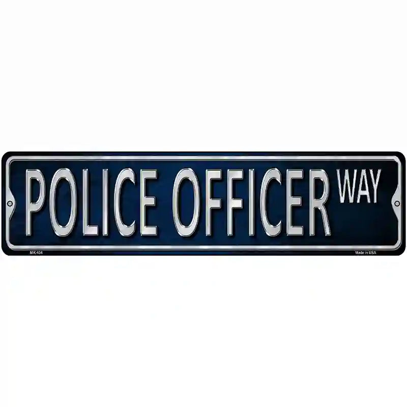 Police Officer Metal Novelty Street Sign 12" x 3" (MK)