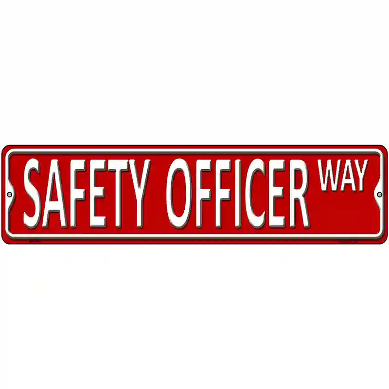 Safety Officer Way Metal Novelty Street Sign 12" x 3" (MK)