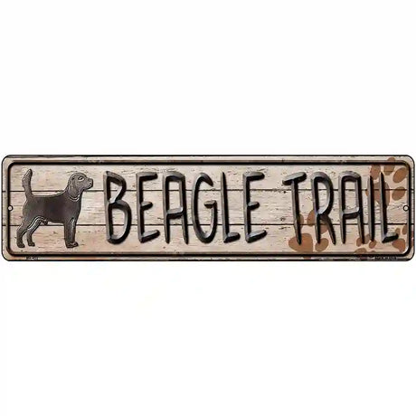 Beagle Trail Novelty Metal Street Sign 12" x 3" (MK)