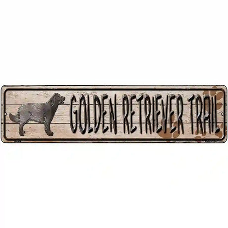 Golden Retriever Novelty Metal Street Sign 12" x 3" (MK)