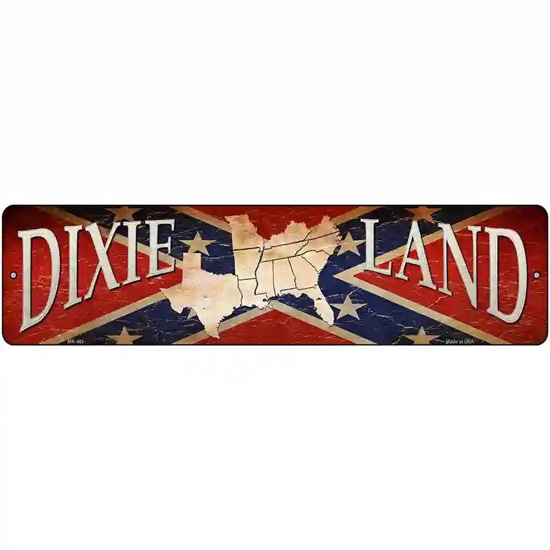 Dixie Land Novelty Metal Street Sign 12" x 3" (MK)