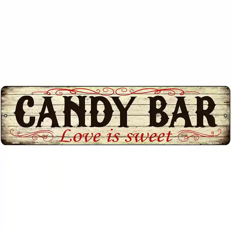 Candy Bar Novelty Metal Street Sign 12" x 3" (MK)