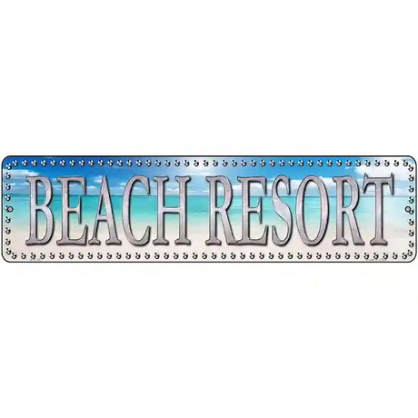 Beach Resort Novelty Metal Street Sign 12" x 3" (MK)