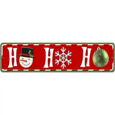 Ho Ho Ho Novelty Metal Street Sign 12" x 3" (MK)