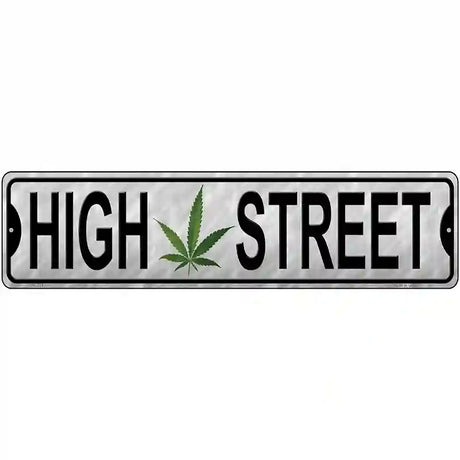 High Street Novelty Metal Street Sign 12" x 3" (MK)