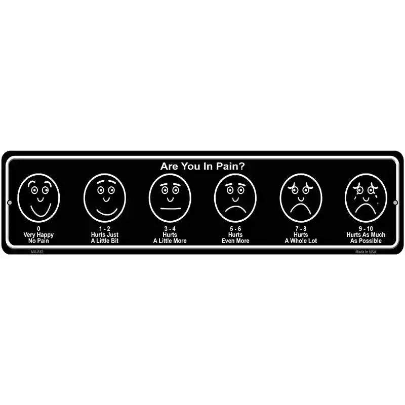 Are You In Pain Novelty Metal Street Sign 12" x 3" (MK)