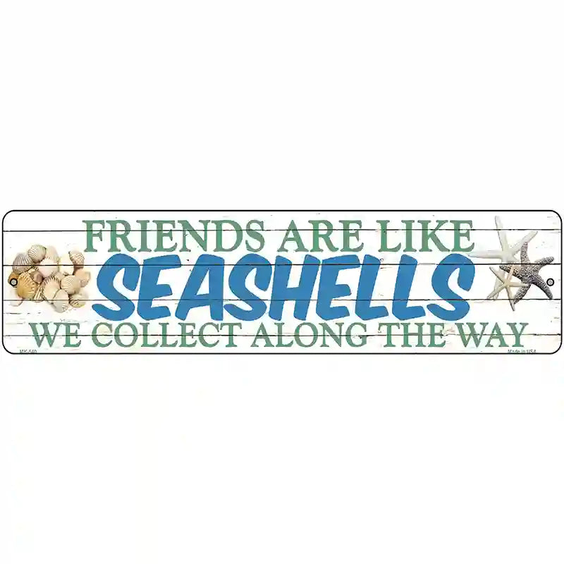 Seashells Novelty Metal Street Sign 12" x 3" (MK)