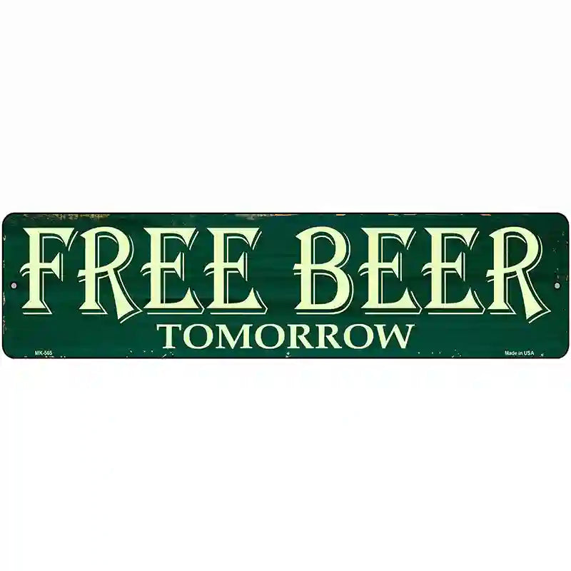 Free Beer Novelty Metal Street Sign 12" x 3" (MK)