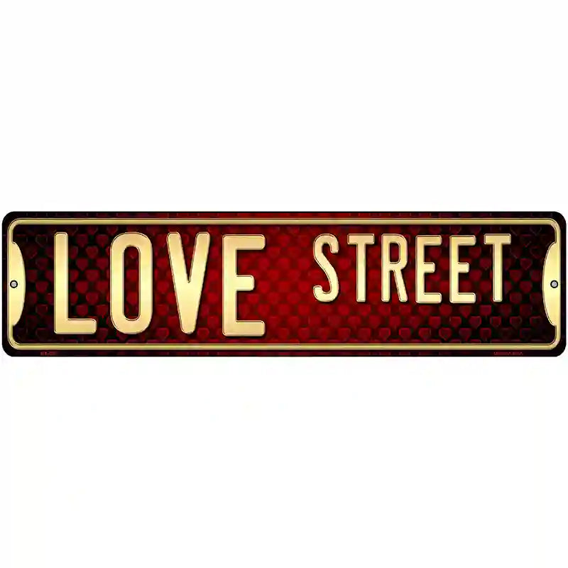 Love Street Novelty Metal Street Sign 12" x 3" (MK)