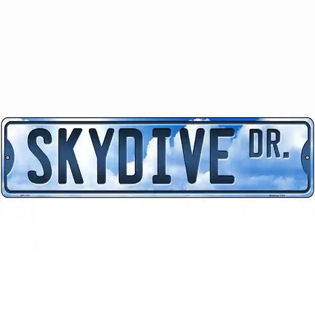 Skydive Dr Novelty Metal Street Sign 12" x 3" (MK)