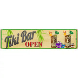 Tiki Bar Open Metal Novelty Street Sign 12" x 3" (MK)