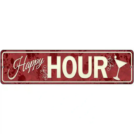 Happy Hour Novelty Street Sign 12" x 3" (MK)